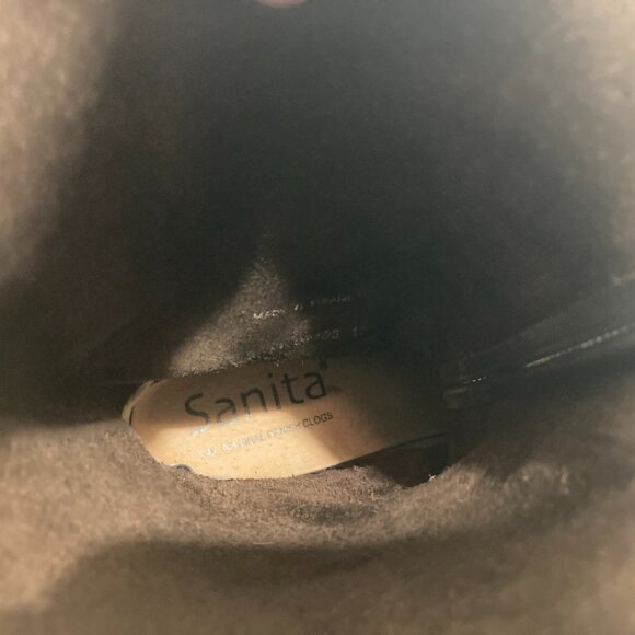 Sanita Womens sz 8 eu 39 Brown Leather Block Heel Mid Calf Studded Boots - Picture 7 of 9